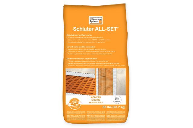 Ciment-colle modifié spécialisé Schluter ALL-SET Blanc 50 lbs