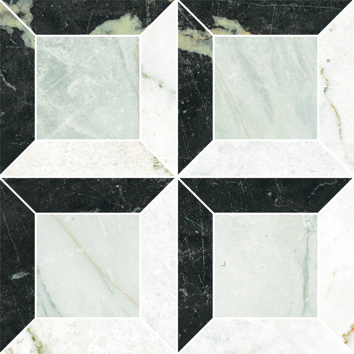 Mosaïque Antique Aurea de Centura — Quadri Freddo Bianco Nero Grigio